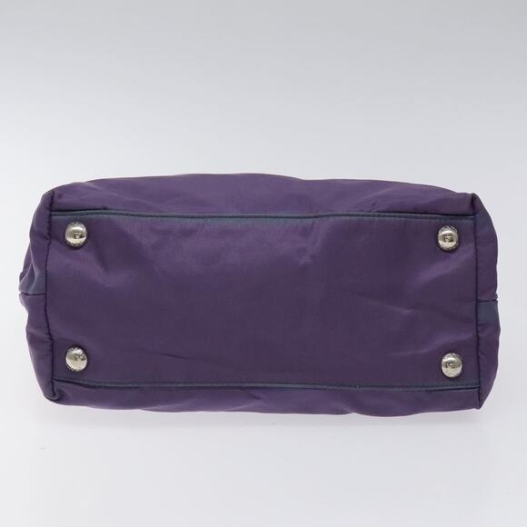 PRADA Hand Bag Nylon Purple Silver - Picture 9 of 12